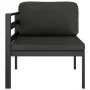 Sofá modular de esquina 1 ud con cojines aluminio antracita de , Sofás modulares de exterior - Ref: Foro24-49239, Precio: 271...