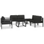 Sofá modular de esquina 1 ud con cojines aluminio antracita de , Sofás modulares de exterior - Ref: Foro24-49239, Precio: 271...