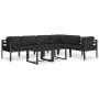 Sofá modular de esquina 1 ud con cojines aluminio antracita de , Sofás modulares de exterior - Ref: Foro24-49239, Precio: 271...