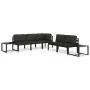 Sofá modular de esquina 1 ud con cojines aluminio antracita de , Sofás modulares de exterior - Ref: Foro24-49239, Precio: 271...