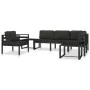 Sofá modular de esquina 1 ud con cojines aluminio antracita de , Sofás modulares de exterior - Ref: Foro24-49239, Precio: 271...
