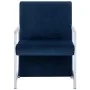 Sillón con patas cromadas de terciopelo azul de , Sillones - Ref: Foro24-282160, Precio: 121,81 €, Descuento: %