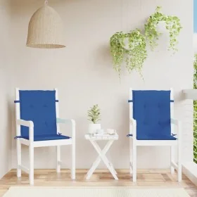Cojín silla jardín respaldo bajo 2 uds tela Oxford azul by , Cushions for chairs and sofas - Ref: Foro24-314143, Price: 36,25...