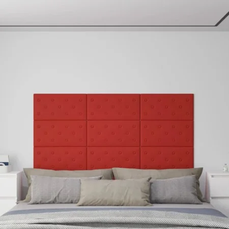 Paneles de pared 12 uds cuero PE rojo tinto 60x30 cm 2,16 m² de , Recubrimiento de paredes - Ref: Foro24-343993, Precio: 57,2...