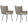 Sillas de comedor 2 unidades terciopelo gris claro de , Sillas de comedor - Ref: Foro24-344886, Precio: 109,72 €, Descuento: %