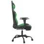 Silla gaming de masaje y reposapiés cuero sintético negro verde by , Gaming chairs - Ref: Foro24-345414, Price: 119,03 €, Dis...