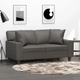 Cojines decorativos 2 uds cuero sintético gris 40x40 cm de , Cojines - Ref: Foro24-349482, Precio: 28,62 €, Descuento: %