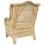 Sofá con cojín ratán natural y lino de , Sofás - Ref: Foro24-325463, Precio: 291,77 €, Descuento: %