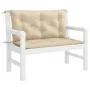 Cojín de banco de jardín tela Oxford beige 100x(50+50)x7 cm de , Cojines para sillas y sofás - Ref: Foro24-314995, Precio: 34...