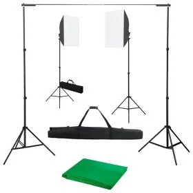 Kit de estudio fotográfico con luces softbox y fondo de , Flashes e iluminaciones de estudio - Ref: Foro24-3055054, Precio: 1...