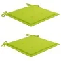 Set de bistró 3 pzs cojines verde brillante madera maciza teca de , Conjuntos de jardín - Ref: Foro24-3063236, Precio: 194,07...