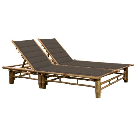 Tumbona con cojines para 2 personas bambú by , Loungers - Ref: Foro24-3063953, Price: 348,46 €, Discount: %