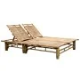 Tumbona con cojines para 2 personas bambú by , Loungers - Ref: Foro24-3063953, Price: 348,46 €, Discount: %