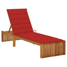 Tumbona con cojín madera maciza de acacia by , Loungers - Ref: Foro24-3064155, Price: 231,22 €, Discount: %