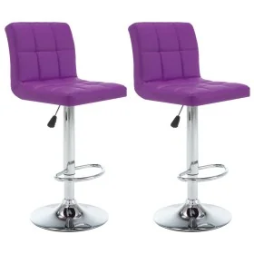 Taburetes de cocina 2 unidades cuero sintético morado de , Taburetes de cocina - Ref: Foro24-323641, Precio: 133,05 €, Descue...