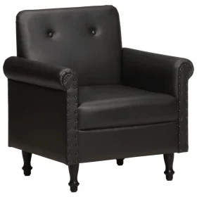 Sillón butaca de cuero auténtico negro de , Sillones - Ref: Foro24-320779, Precio: 225,67 €, Descuento: %