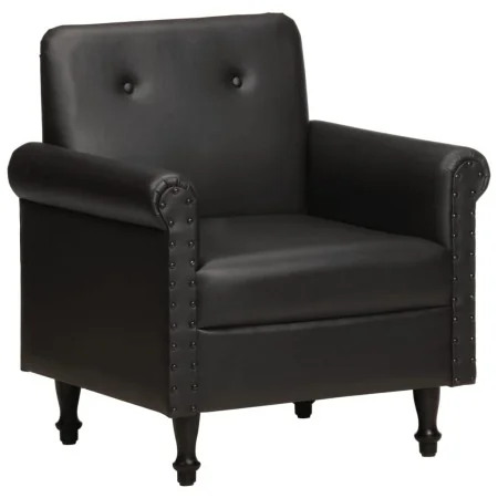 Sillón butaca de cuero auténtico negro by , Armchairs - Ref: Foro24-320779, Price: 225,67 €, Discount: %