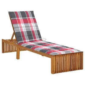 Tumbona con cojín madera maciza de acacia by , Loungers - Ref: Foro24-3064162, Price: 236,60 €, Discount: %