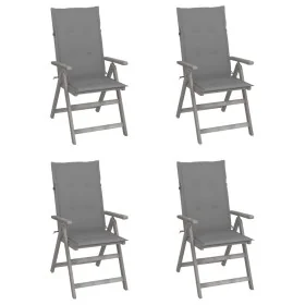 Sillas reclinables jardín y cojines 4 uds madera maciza acacia de , Sillas de jardín - Ref: Foro24-3065378, Precio: 288,36 €,...