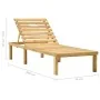 Tumbona de jardín con mesa y cojín de madera de pino impregnada by , Loungers - Ref: Foro24-3065842, Price: 127,23 €, Discoun...