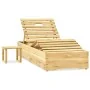 Tumbona de jardín con mesa y cojín de madera de pino impregnada von , Liegen - Ref: Foro24-3065958, Preis: 176,03 €, Rabatt: %