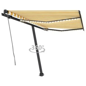 Toldo automático LED sensor de viento amarillo blanco 350x250cm von , Markisen - Ref: Foro24-3069733, Preis: 595,44 €, Rabatt: %