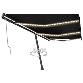 Toldo automático LED sensor de viento gris antracita 600x350 cm de , Toldos - Ref: Foro24-3069894, Precio: 992,84 €, Descuent...