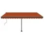 Toldo automático LED sensor de viento naranja marrón 400x350 cm by , Awnings - Ref: Foro24-3069835, Price: 997,84 €, Discount: %