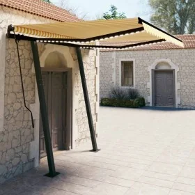Toldo automático LED sensor de viento amarillo blanco 3,5x2,5 m de , Toldos - Ref: Foro24-3070133, Precio: 585,41 €, Descuent...