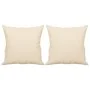 Sofá de 2 plazas con cojines tela de microfibra beige 140 cm de , Sofás - Ref: Foro24-3200976, Precio: 294,53 €, Descuento: %