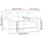 Sofá de 2 plazas con cojines tela de microfibra beige 140 cm de , Sofás - Ref: Foro24-3200976, Precio: 294,53 €, Descuento: %