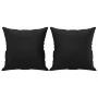 Sofá de 2 plazas con cojines cuero sintético negro 140 cm de , Sofás - Ref: Foro24-3200988, Precio: 246,85 €, Descuento: %