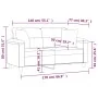 Sofá de 2 plazas con cojines cuero sintético negro 140 cm de , Sofás - Ref: Foro24-3200988, Precio: 246,85 €, Descuento: %