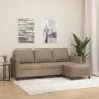 Sofá 3 plazas y taburete cuero sintético color capuchino 180 cm de , Sofás - Ref: Foro24-3201126, Precio: 309,14 €, Descuento: %