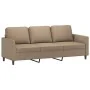 Sofá 3 plazas y taburete cuero sintético color capuchino 180 cm de , Sofás - Ref: Foro24-3201126, Precio: 309,14 €, Descuento: %