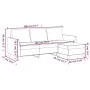 Sofá 3 plazas y taburete cuero sintético color capuchino 180 cm de , Sofás - Ref: Foro24-3201126, Precio: 309,14 €, Descuento: %
