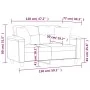 Sofá de 2 plazas con cojines cuero sintético negro 120 cm de , Sofás - Ref: Foro24-3200983, Precio: 242,76 €, Descuento: %
