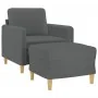 Sillón con taburete tela gris oscuro 60 cm de , Sofás - Ref: Foro24-3201185, Precio: 191,19 €, Descuento: %