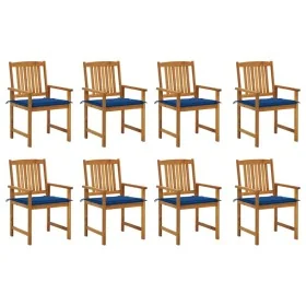 Sillas de jardín con cojines 8 uds madera maciza de acacia de , Sillas de jardín - Ref: Foro24-3078176, Precio: 629,99 €, Des...