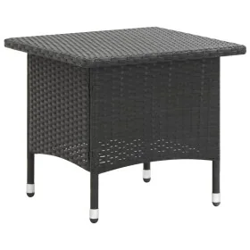 Mesita de centro de ratán sintético negro 50x50x47 cm de , Mesas de jardín - Ref: Foro24-46250, Precio: 60,73 €, Descuento: %