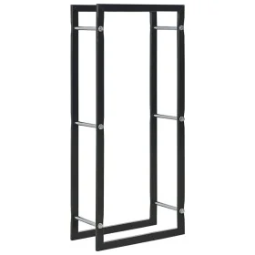 Leñero de acero negro 44x20x100 cm de , Bolsas y soportes de leña - Ref: Foro24-284700, Precio: 44,62 €, Descuento: %