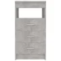 Cajonera de madera contrachapada gris hormigón 40x50x76 cm de , Taquillas y armarios de almacenamiento - Ref: Foro24-801809, ...