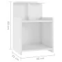 Mesitas de noche 2 uds contrachapada blanco brillo 40x35x60 cm by , Nightstands - Ref: Foro24-806188, Price: 55,89 €, Discoun...