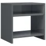 Mesita de noche madera contrachapada gris brillante 40x30x40cm de , Mesitas de noche - Ref: Foro24-800025, Precio: 31,21 €, D...