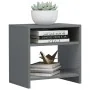 Mesita de noche madera contrachapada gris brillante 40x30x40cm de , Mesitas de noche - Ref: Foro24-800025, Precio: 31,21 €, D...