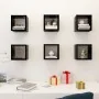 Estantes cubo de pared 6 unidades negro brillo 22x15x22 cm de , Estantes y estanterías - Ref: Foro24-807075, Precio: 41,45 €,...