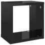 Estantes cubo de pared 6 unidades negro brillo 22x15x22 cm de , Estantes y estanterías - Ref: Foro24-807075, Precio: 41,45 €,...