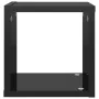 Estantes cubo de pared 6 unidades negro brillo 22x15x22 cm de , Estantes y estanterías - Ref: Foro24-807075, Precio: 41,45 €,...