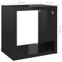Estantes cubo de pared 6 unidades negro brillo 22x15x22 cm de , Estantes y estanterías - Ref: Foro24-807075, Precio: 41,45 €,...
