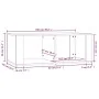 Mesa de centro madera contrachapada blanco brillo 100x50x36 cm by , Coffee table - Ref: Foro24-816522, Price: 46,95 €, Discou...